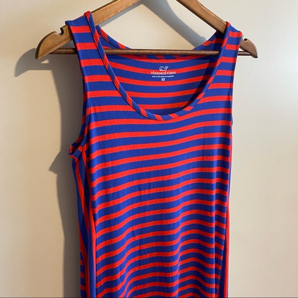Vineyard Vines Red and Blue Striped Maxi Dress Size S - Picture 6 of 6